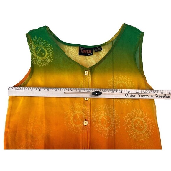 Indian tropical Fashion 2 Piece Swimsuit Coverup Top Pant Size Medium *FLAW* - Picture 8 of 16